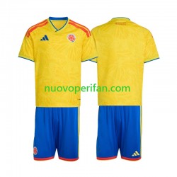Maglie da Calcio Colombia Bambino Prima Tenuta Mondiali 2026 Maniche Corte