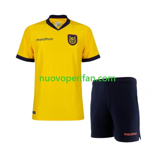 Maglie da Calcio Ecuador Bambino Prima Tenuta Mondiali 2026 Maniche Corte