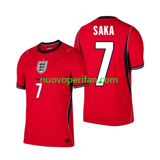 Maglie da Calcio Inghilterra Bukayo Saka 7 Uomo Trasferta Tenuta Mondiali 2026 Maniche Corte