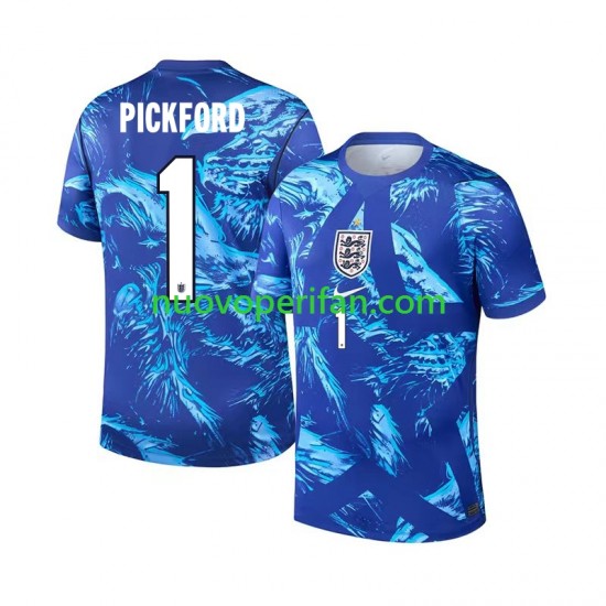 Maglie da Calcio Inghilterra Jordan Pickford 1 Portiere Uomo Alternativa Tenuta Mondiali 2026 Maniche Corte