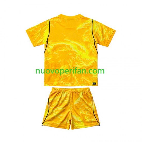 Maglie da Calcio Inghilterra Portiere Bambino Quarta Tenuta Mondiali 2026 Maniche Corte