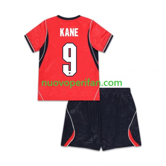 Maglie da Calcio Inghilterra Harry Kane 9 Bambino Trasferta Tenuta Mondiali 2026 Maniche Corte