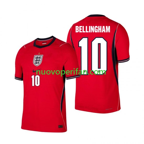 Maglie da Calcio Inghilterra Jude Bellingham 10 Uomo Trasferta Tenuta Mondiali 2026 Maniche Corte