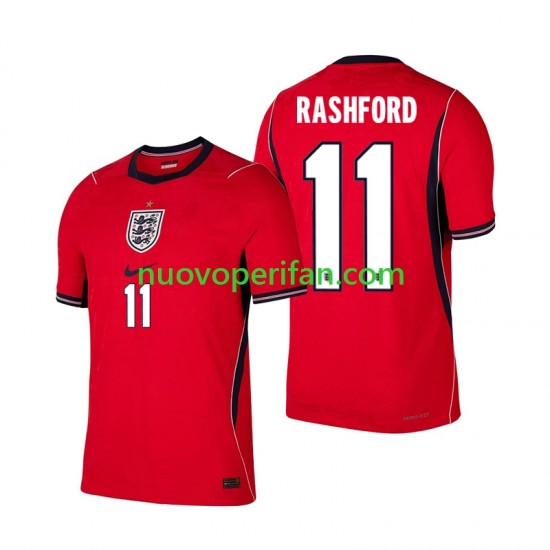 Maglie da Calcio Inghilterra Marcus Rashford 11 Uomo Trasferta Tenuta Mondiali 2026 Maniche Corte