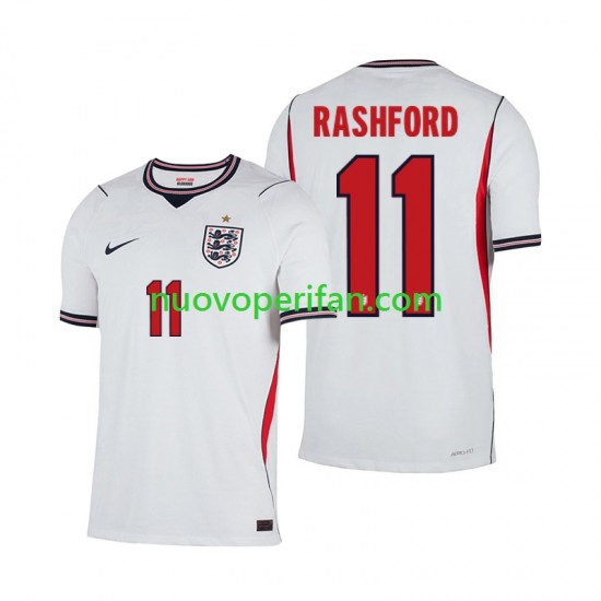 Maglie da Calcio Inghilterra Marcus Rashford 11 Uomo Prima Tenuta Mondiali 2026 Maniche Corte