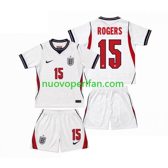 Maglie da Calcio Inghilterra Morgan Rogers 15 Bambino Prima Tenuta Mondiali 2026 Maniche Corte