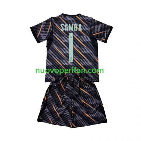 Maglie da Calcio Francia Brice Samba 1 Portiere Bambino Prima Tenuta Mondiali 2026 Maniche Corte