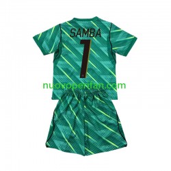 Maglie da Calcio Francia Brice Samba 1 Portiere Bambino Alternativa Tenuta Mondiali 2026 Maniche Corte