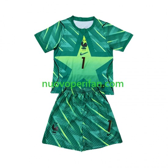 Maglie da Calcio Francia Brice Samba 1 Portiere Bambino Alternativa Tenuta Mondiali 2026 Maniche Corte