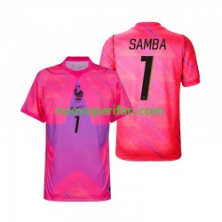 Maglie da Calcio Francia Brice Samba 1 Portiere Uomo Trasferta Tenuta Mondiali 2026 Maniche Corte