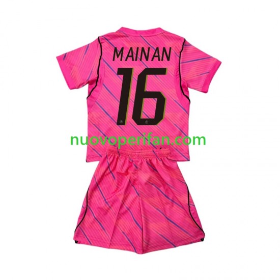 Maglie da Calcio Francia Mike Maignan 16 Portiere Bambino Trasferta Tenuta Mondiali 2026 Maniche Corte