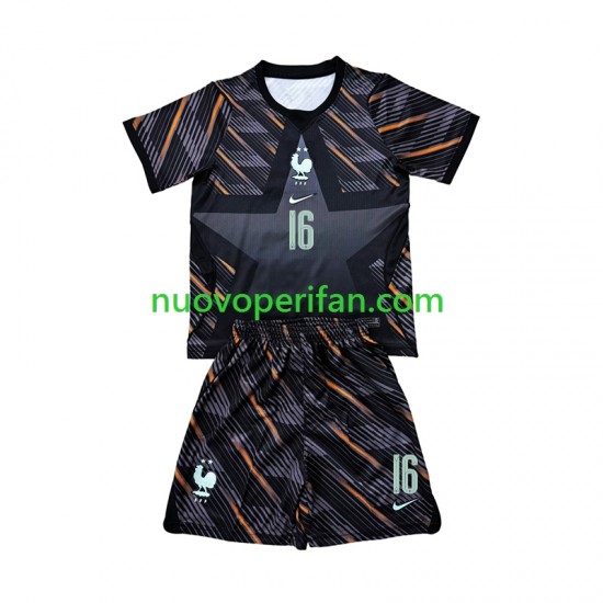 Maglie da Calcio Francia Mike Maignan 16 Portiere Bambino Prima Tenuta Mondiali 2026 Maniche Corte