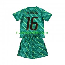 Maglie da Calcio Francia Mike Maignan 16 Portiere Bambino Alternativa Tenuta Mondiali 2026 Maniche Corte