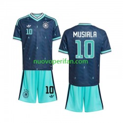Maglie da Calcio Germania Jamal Musiala 10 Bambino Trasferta Tenuta Mondiali 2026 Maniche Corte