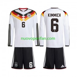 Maglie da Calcio Germania Joshua Kimmich 6 Bambino Prima Tenuta Mondiali 2026 Maniche Lunghe