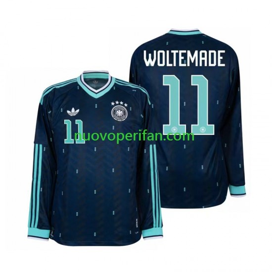 Maglie da Calcio Germania Nick Woltemade 11 Uomo Trasferta Tenuta Mondiali 2026 Maniche Lunghe