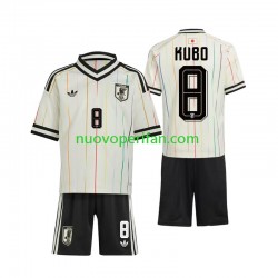 Maglie da Calcio Giappone Kubo 8 Bambino Trasferta Tenuta Mondiali 2026 Maniche Corte