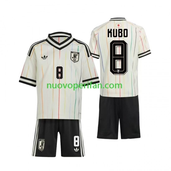 Maglie da Calcio Giappone Kubo 8 Bambino Trasferta Tenuta Mondiali 2026 Maniche Corte