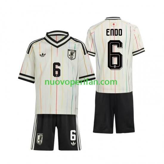 Maglie da Calcio Giappone Wataru Endo 6 Bambino Trasferta Tenuta Mondiali 2026 Maniche Corte