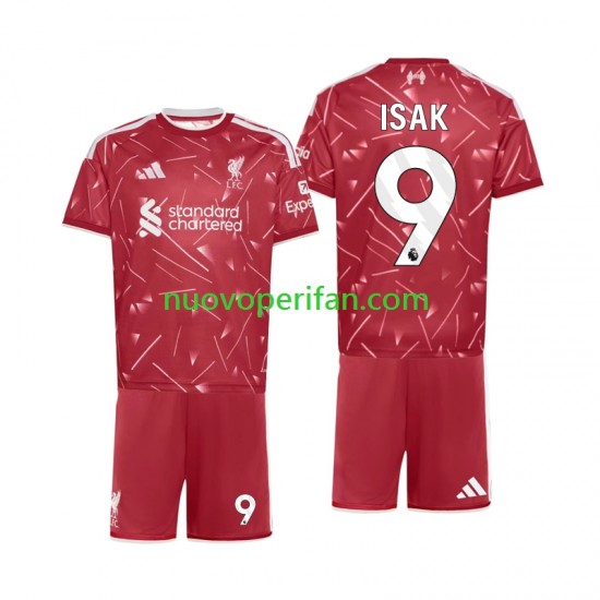 Maglie da Calcio Liverpool Alexander Isak 9 Bambino Prima Tenuta 2026-2027 Maniche Corte