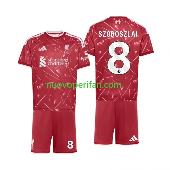 Maglie da Calcio Liverpool Dominik Szoboszlai 8 Bambino Prima Tenuta 2026-2027 Maniche Corte