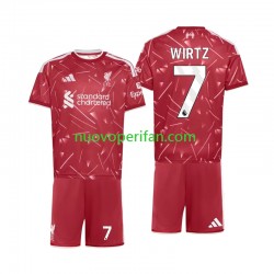 Maglie da Calcio Liverpool Florian Wirtz 7 Bambino Prima Tenuta 2026-2027 Maniche Corte