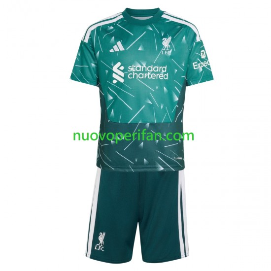 Maglie da Calcio Liverpool Portiere Bambino Prima Tenuta 2026-2027 Maniche Corte