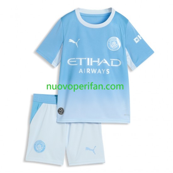 Maglie da Calcio Manchester City Bambino Prima Tenuta 2026-2027 Maniche Corte
