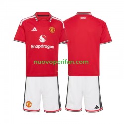 Maglie da Calcio Manchester United Bambino Prima Tenuta 2026-2027 Maniche Corte