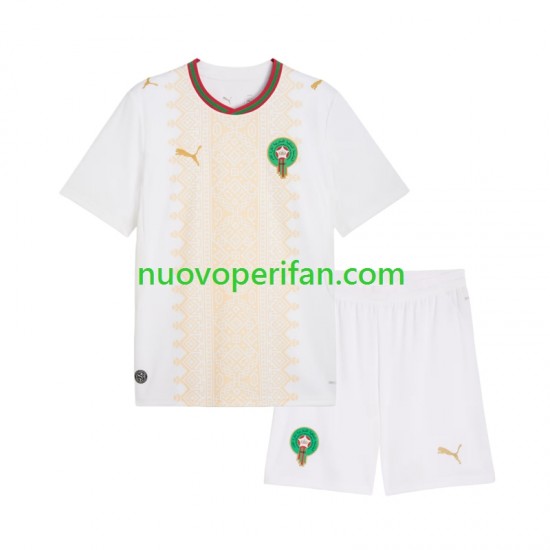 Maglie da Calcio Marocco Bambino Trasferta Tenuta 2026 Maniche Corte