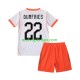Maglie da Calcio Paesi Bassi Denzel Dumfries 22 Bambino Trasferta Tenuta Mondiali 2026 Maniche Corte
