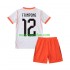 Maglie da Calcio Paesi Bassi Jeremie Frimpong 12 Bambino Trasferta Tenuta Mondiali 2026 Maniche Corte