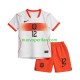Maglie da Calcio Paesi Bassi Jeremie Frimpong 12 Bambino Trasferta Tenuta Mondiali 2026 Maniche Corte