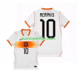 Maglie da Calcio Paesi Bassi Memphis Depay 10 Uomo Trasferta Tenuta Mondiali 2026 Maniche Corte