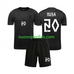 Maglie da Calcio Norvegia Antonio NUSA 20 Bambino Trasferta Tenuta Mondiali 2026 Maniche Corte