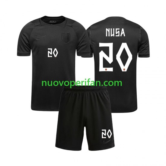 Maglie da Calcio Norvegia Antonio NUSA 20 Bambino Trasferta Tenuta Mondiali 2026 Maniche Corte