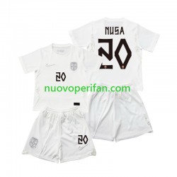 Maglie da Calcio Norvegia Antonio NUSA 20 Bambino Alternativa Tenuta Mondiali 2026 Maniche Corte