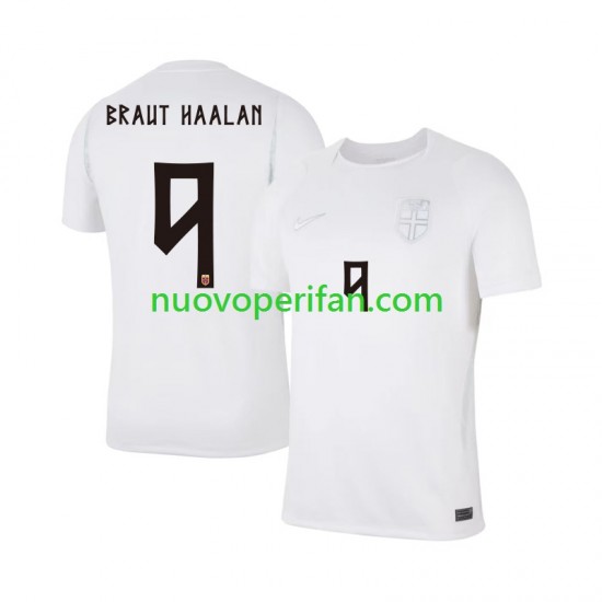 Maglie da Calcio Norvegia Braut Haaland 9 Uomo Alternativa Tenuta Mondiali 2026 Maniche Corte
