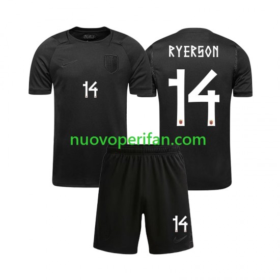 Maglie da Calcio Norvegia Julian Ryerson 14 Bambino Trasferta Tenuta Mondiali 2026 Maniche Corte