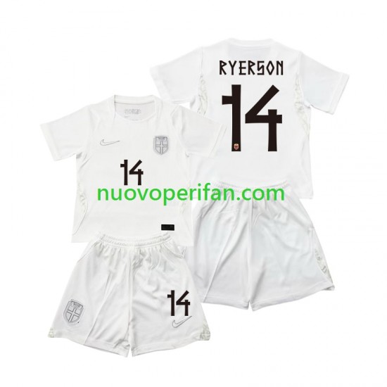 Maglie da Calcio Norvegia Julian Ryerson 14 Bambino Alternativa Tenuta Mondiali 2026 Maniche Corte