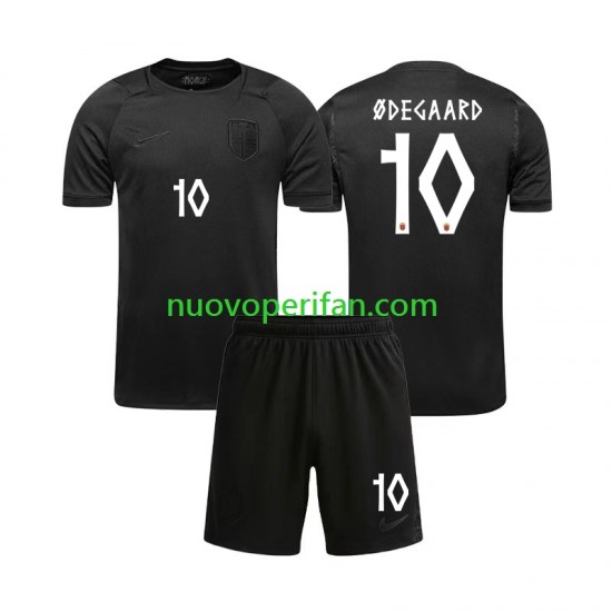 Maglie da Calcio Norvegia Martin Odegaard 10 Bambino Trasferta Tenuta Mondiali 2026 Maniche Corte