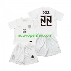 Maglie da Calcio Norvegia Oscar Bobb 22 Bambino Alternativa Tenuta Mondiali 2026 Maniche Corte