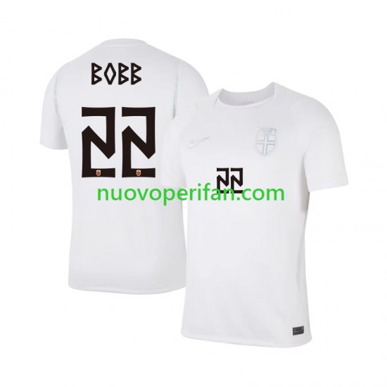 Maglie da Calcio Norvegia Oscar Bobb 22 Uomo Alternativa Tenuta Mondiali 2026 Maniche Corte