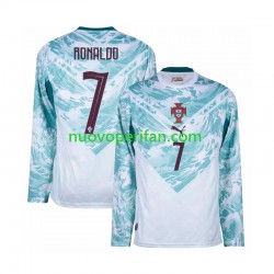 Maglie da Calcio Portogallo Cristiano Ronaldo 7 Uomo Trasferta Tenuta Mondiali 2026 Maniche Lunghe