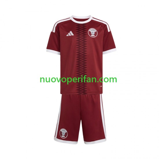 Maglie da Calcio Qatar Bambino Prima Tenuta 2026 Maniche Corte