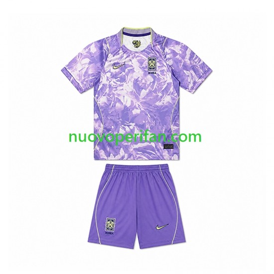 Maglie da Calcio Corea del Sud Bambino Trasferta Tenuta Mondiali 2026 Maniche Corte