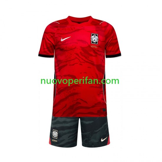 Maglie da Calcio Corea del Sud Bambino Prima Tenuta Mondiali 2026 Maniche Corte