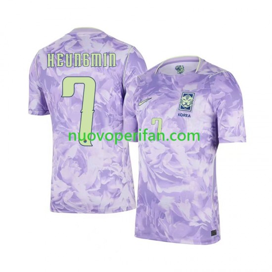 Maglie da Calcio Corea del Sud Son Heung-min 7 Uomo Trasferta Tenuta Mondiali 2026 Maniche Corte