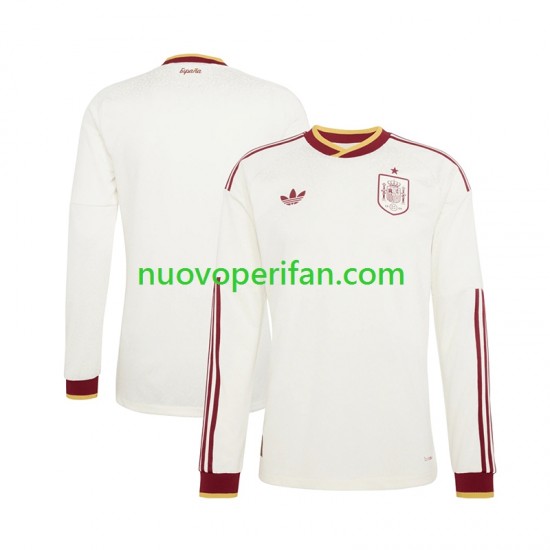Maglie da Calcio Spagna Uomo Trasferta Tenuta Mondiali 2026 Maniche Lunghe