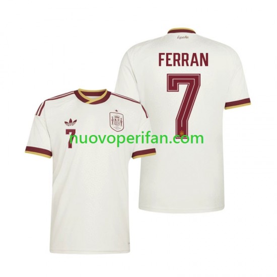 Maglie da Calcio Spagna Ferran Torres 7 Uomo Trasferta Tenuta Mondiali 2026 Maniche Corte